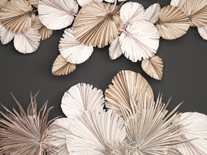 wall panel made of dry palm leaves 224 3D 모델