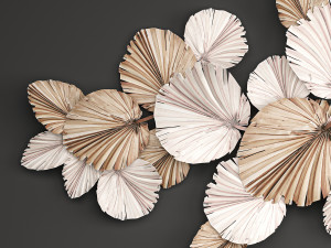 wall panel made of dry palm leaves 224 3D 모델
