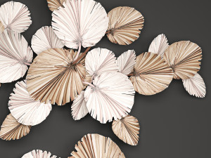 wall panel made of dry palm leaves 224 3D 모델