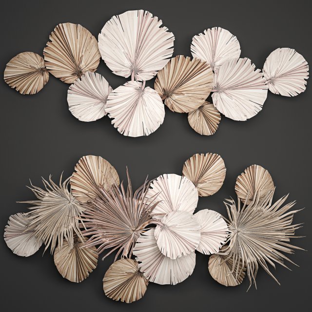 wall panel made of dry palm leaves 225 Modelo 3D .c4d .max .obj .3ds .fbx .stl .blend 