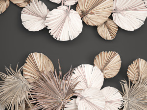 wall panel made of dry palm leaves 225 Modelo 3D