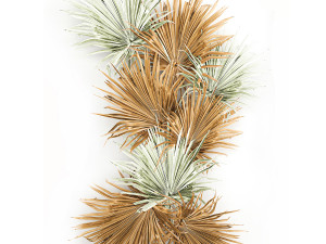 wall panel made of dry palm leaves 226 Model 3D