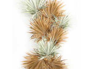 wall panel made of dry palm leaves 226 3D Model