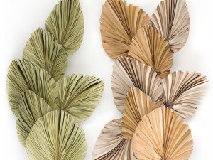 wall panel made of dry palm leaves 226 Modelo 3D
