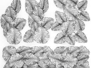 wall panel made of dry palm leaves 226 Modelo 3D