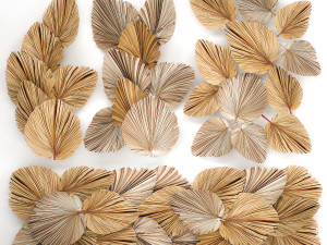 wall panel made of dry palm leaves 227 3D Model