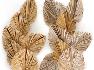 wall panel made of dry palm leaves 227 3D Model