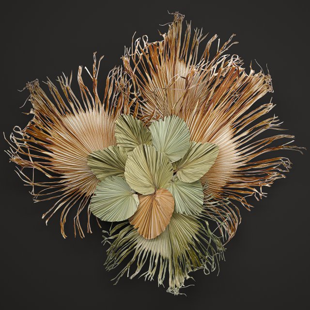 Wall decorations made of dry palm leaves 229 Modelo 3D .c4d .max .obj .3ds .fbx .stl .blend 