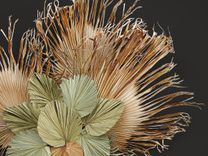 Wall decorations made of dry palm leaves 229 Modelo 3D