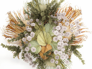 wall decorations made of dry palm leaves 230 Modelo 3D