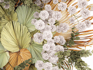 wall decorations made of dry palm leaves 230 3D Model