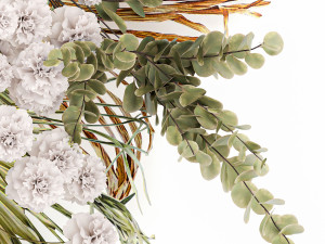 wall decorations made of dry palm leaves 230 3D Model