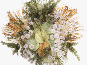 wall decorations made of dry palm leaves 230 3D Model