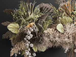hanging decor of their dried pampas grass 232 3D Model