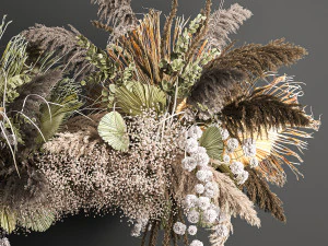 hanging decor of their dried pampas grass 232 3D Model