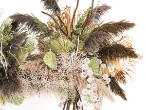 hanging decor of their dried pampas grass 232 3D Model