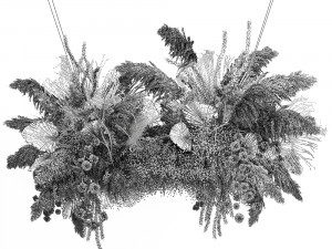 hanging decor of their dried pampas grass 232 3D Model