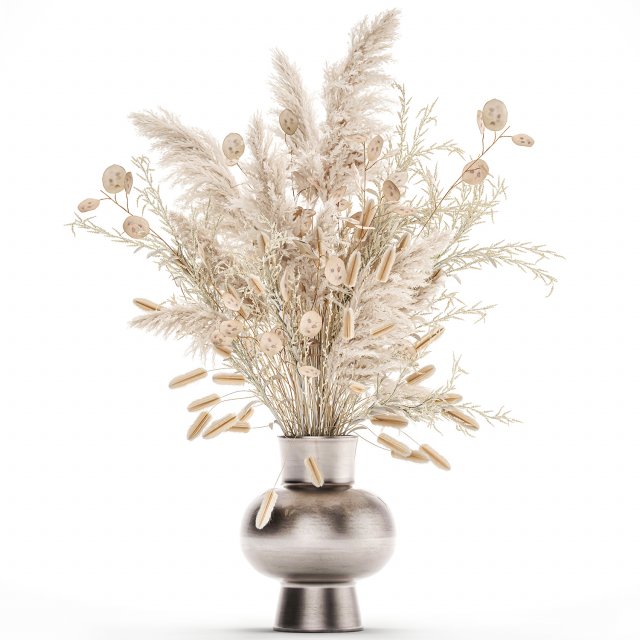 luxury bouquet of reeds pampas grass and dried flowers 234 3Dモデル .c4d .max .obj .3ds .fbx .stl .blend 