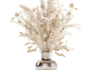 luxe boeket van riet pampasgras en droogbloemen 234 3D Model