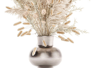 luxury bouquet of reeds pampas grass and dried flowers 234 3Dモデル