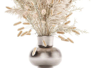 luxury bouquet of reeds pampas grass and dried flowers 234 3D Model