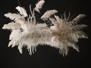 Wisząca dekoracja z suszonej trawy pampasowej 237 Model 3D