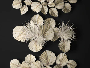 सूखे ताड़ के पत्तों से बना दीवार पैनल 238 3D मॉडल