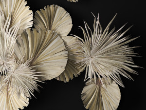 Wall panel made of dry palm leaves 238 Model 3D