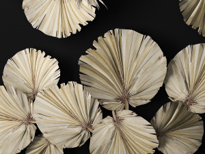 Wall panel made of dry palm leaves 238 Model 3D