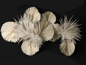 Wall panel made of dry palm leaves 238 Model 3D