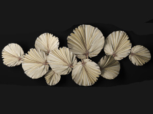 Wall panel made of dry palm leaves 238 Model 3D