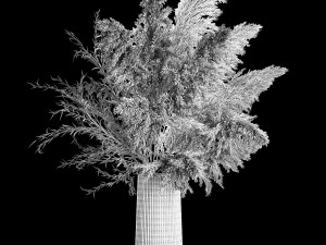 Bouquet Of Pampas Grass In A Vase Dried Flowers 3Dモデル