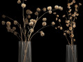Bouquet of dried flowers from thorn and eucalyptus branches 3D Models