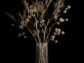 Bouquet Of Dried Flowers From Thorn And branches 3D Models