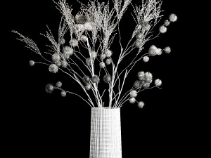 Bouquet Of Dried Flowers From Thorn And branches 3D 모델