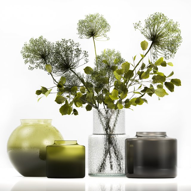 Decorative Bouquets From Branches In Vases 240 Modelo 3D .c4d .max .obj .3ds .fbx .stl .blend 