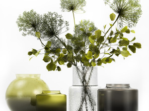 Decorative Bouquets From Branches In Vases 240 Modello 3D