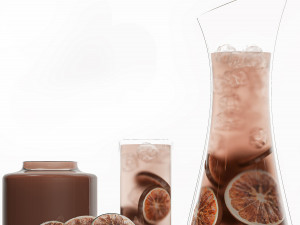 Iced Citrus Tea With Dried Orange Chips Modelo 3D