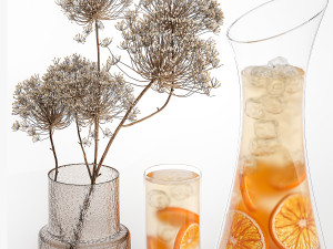 Citrus Lemonade With Ice And Orange Slices Modelo 3D