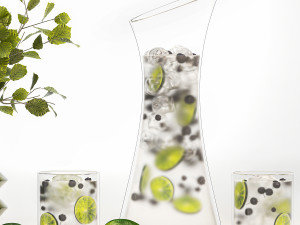 Bouquet Of Flowers With Carafe Of Lime Lemonade Modèle 3D