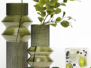 Bouquet Of Flowers With Carafe Of Lime Lemonade Modèle 3D
