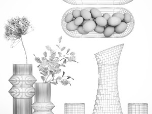 Bouquet Of Flowers With Carafe Of Lime Lemonade Modèle 3D