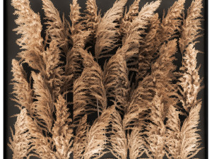 Decorating A Wall Of Dry Reeds For The Interior 258 3D Model