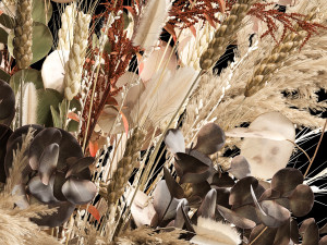 Decorative Bouquets Of Dried Flowers In A Vase 259 3D 模型