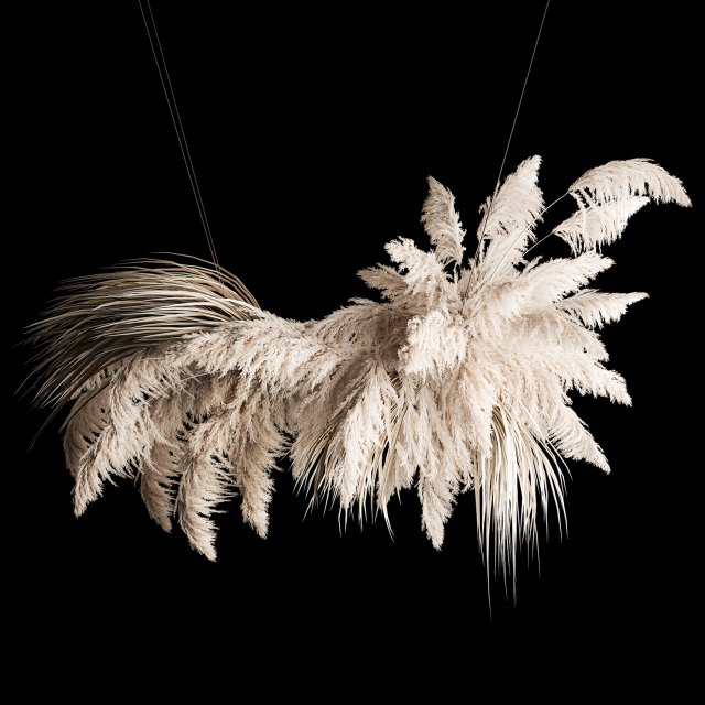 Hanging Bouquet Of Dry Reeds For Decoration 260 3D Model .c4d .max .obj .3ds .fbx .stl .blend 