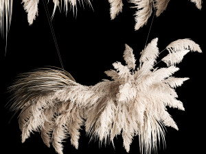 Hanging Bouquet Of Dry Reeds For Decoration 260 3D Model