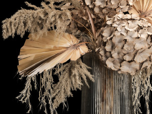 Bouquet Of Dried Flowers In Vase 264 3Dモデル
