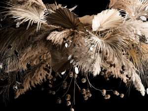 Hanging Bouquet Of Dry Reeds For Decoration 270 3Dモデル
