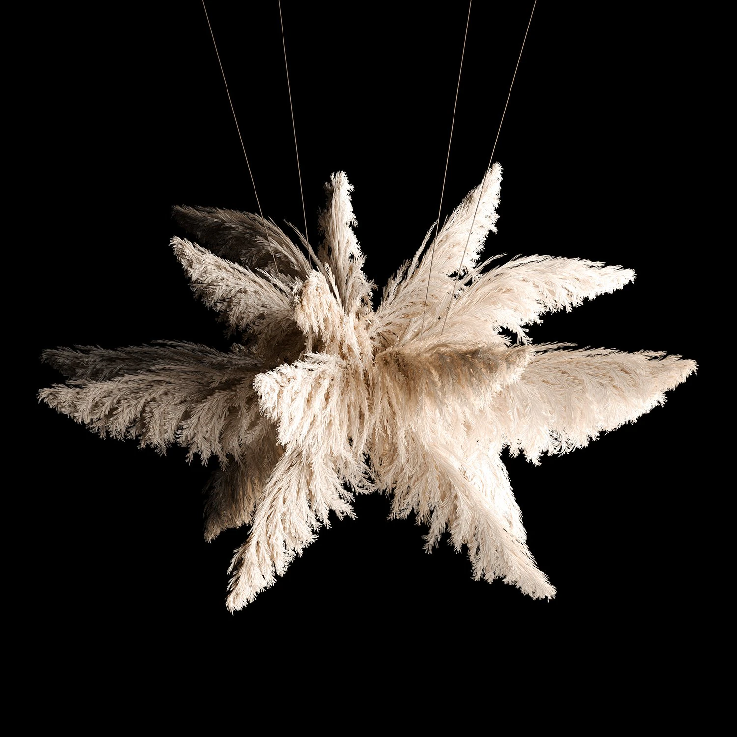 Hanging Bouquet Of Dry Reeds For Decoration 271 3D Model .c4d .max .obj .3ds .fbx .stl .blend 