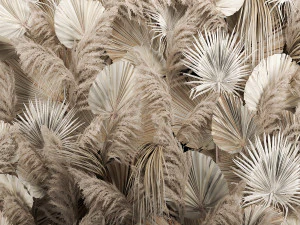 Wedding Decor Arch Wall Dried Flowers Pampas Grass 3D Model